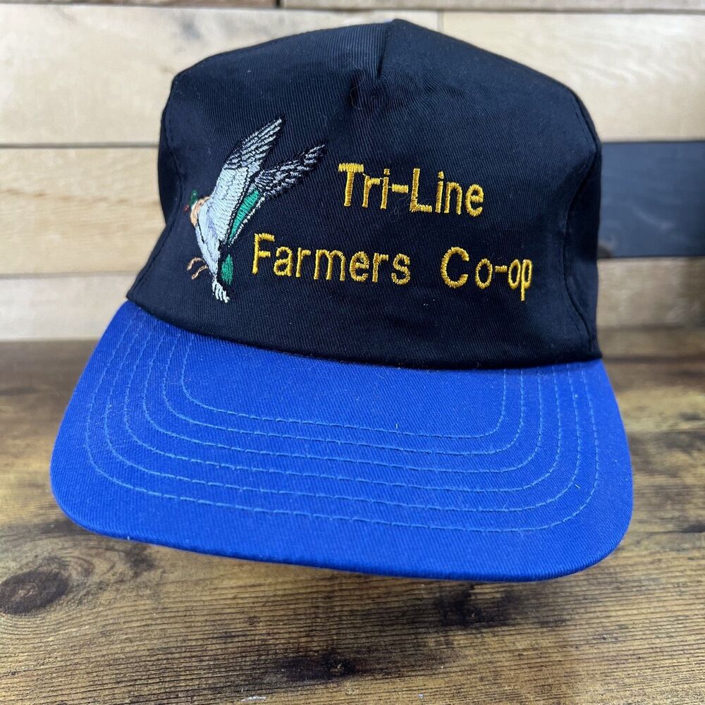 Tri-Line Farmers Duck Embroidered Trucker SnapBack Adjustable Hat Baseball Cap